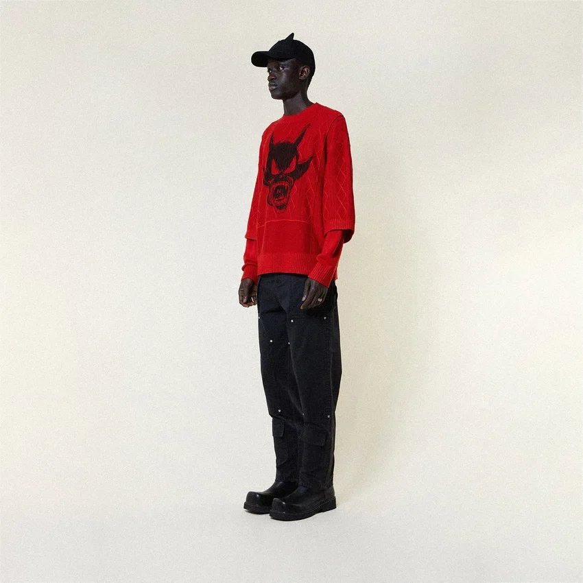 Cheeky Devil Double Sleeve Jumper