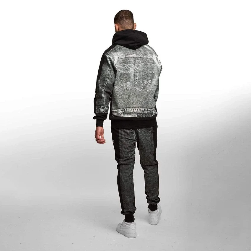 Denim Graphic Hoodie