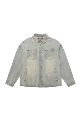 Laser Distressed Denim Jacket