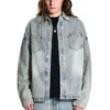 Laser Distressed Denim Jacket