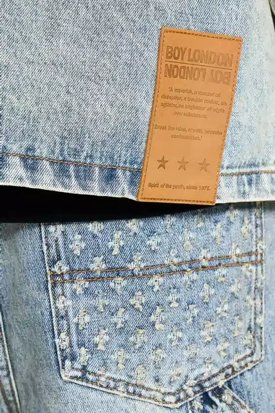 Laser Distressed Denim Jacket
