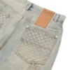 Laser Distressed Denim Trousers