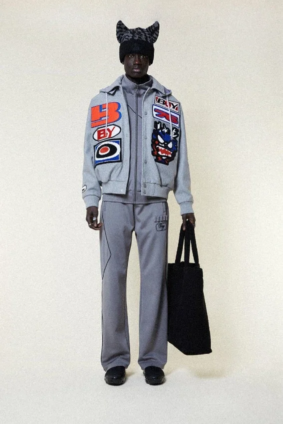 Moto Sticker Bomber Varsity Jacket