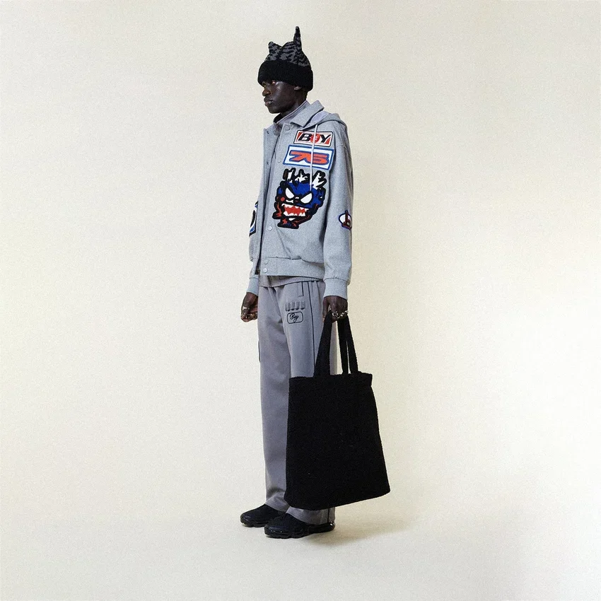 Moto Sticker Bomber Varsity Jacket