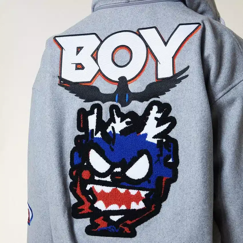 Moto Sticker Bomber Varsity Jacket