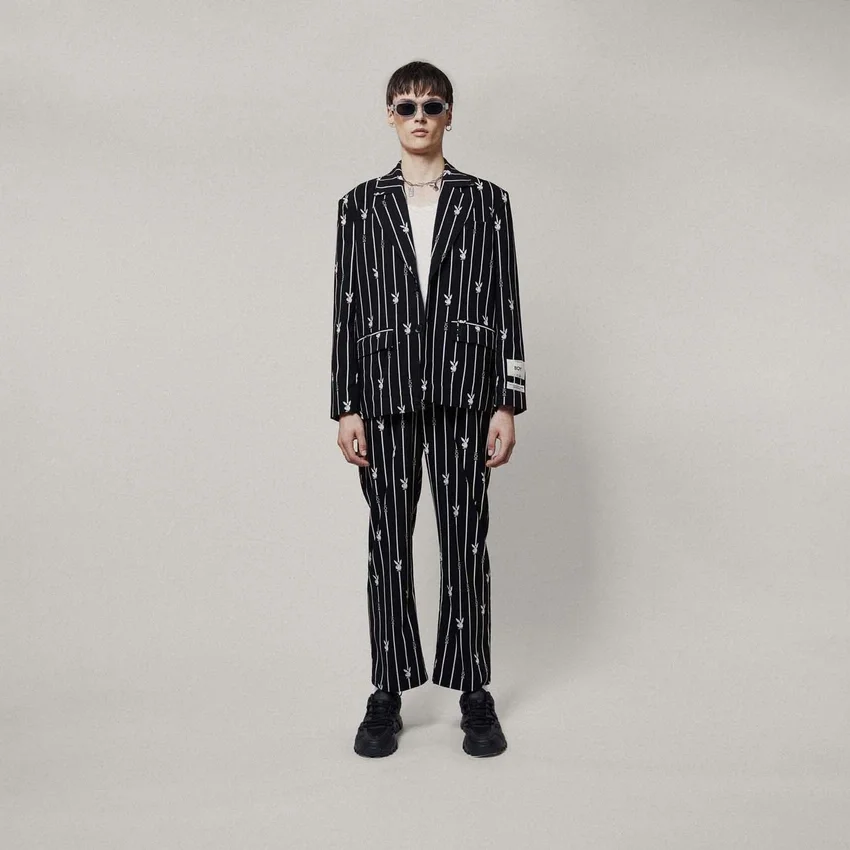 Playboy X Boy Bunny Pinstripe Blazer