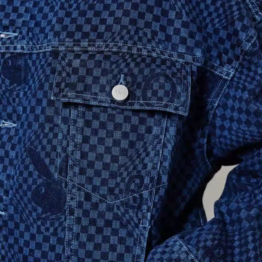 Playboy X Boy Checkerboard Denim Jacket