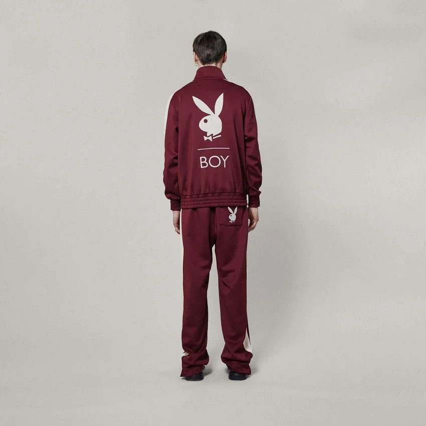 Playboy X Boy Wide Leg Nylon Track Pants